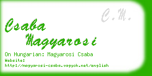 csaba magyarosi business card